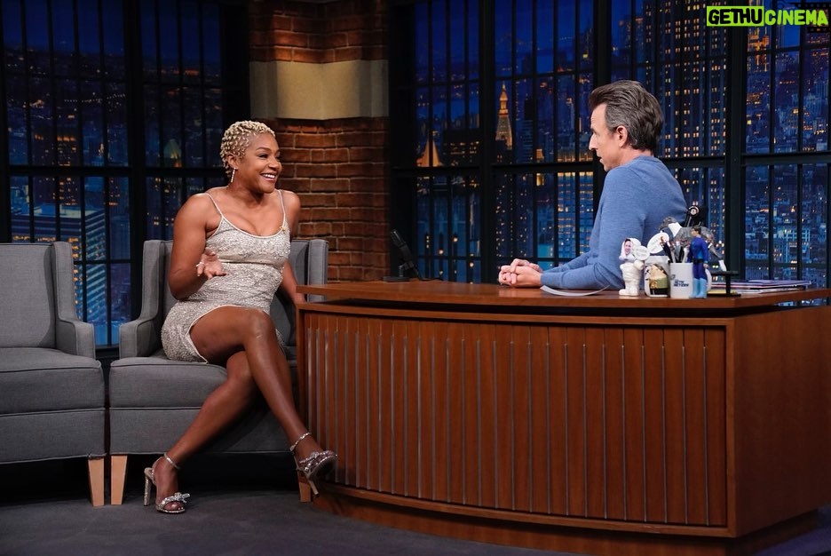 Tiffany Haddish Instagram - Make sure you watch @latenightseth tonight we are talking about my children’s book #laylalastblackunicorn and my movie coming out tomorrow #unbearableweightofmassivetalentmovie