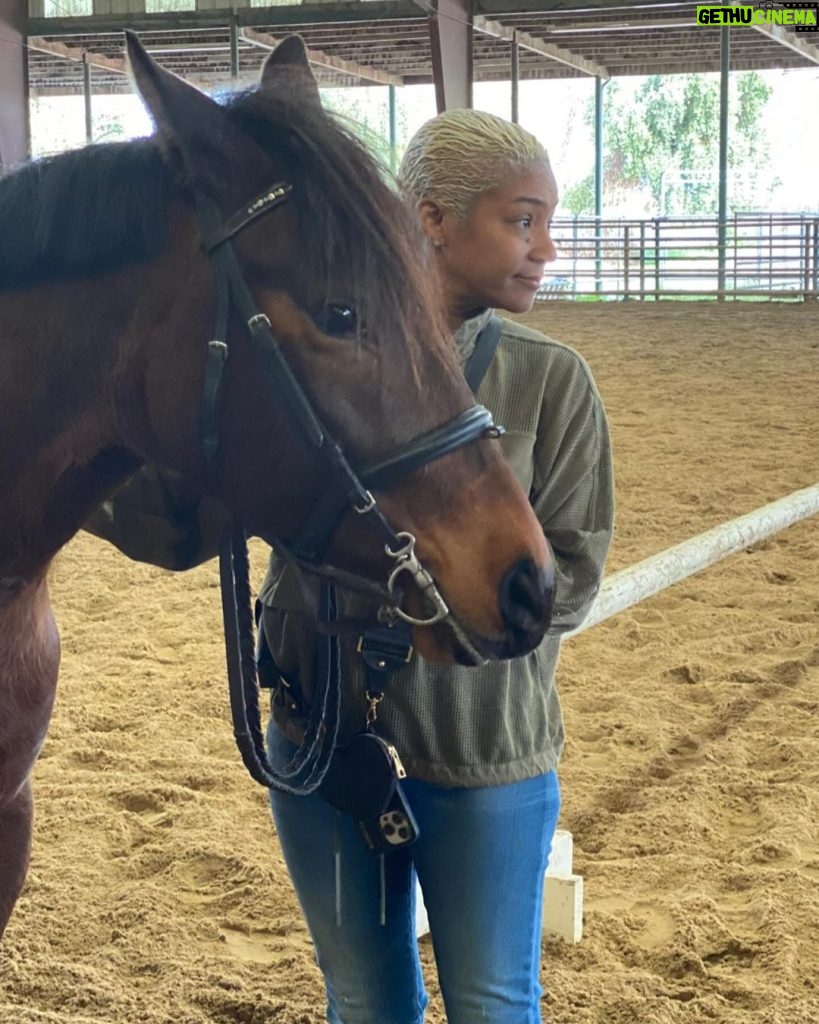 Tiffany Haddish Instagram - I miss this so much. I already know how to ride like a Cowboy but on this day I was learning how to ride like a lady.