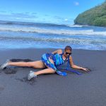 Tiffany Haddish Instagram – I Love being silly on the black sand beach. I have always wanted to do a swimsuit photo shoot. This silly one will do for now #Hana #hawaii #sheready