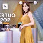 Tiffany Hsu Instagram - 今天的Nespresso 謝謝各大攝影大哥們把我拍的漂漂亮亮❤️（借用圖片 Makeup: @backstagejimywu Hairstyles: @chuan518 Stylist: @zestylingstudio #VERTUO POP #生活不簡單 #讓喝完美的咖啡變得簡單 #永續 #完美鋁程