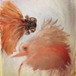 Tiffany Hsu Instagram - Finished #Ann's painting 另一個世界有2種生物 在水裡戴著呼吸維持器才能生存的魚 在水裡靠著羽毛保護就能呼吸的鳥 為了和彼此相遇