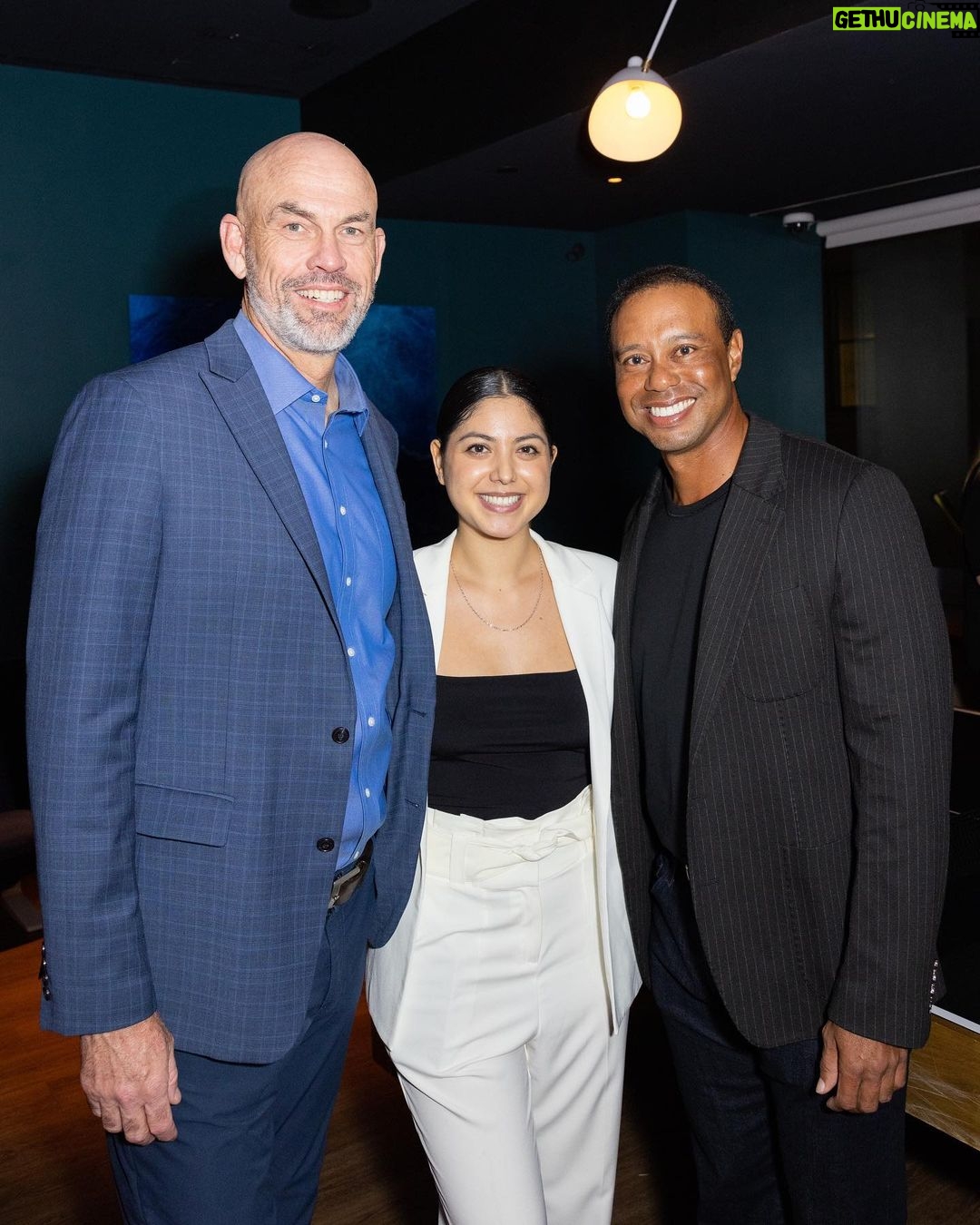 Tiger Woods Instagram - Happy to have @tgrfound Earl Woods Scholar alum Karina Ramirez share her story at #NEXUSCup. Thank you for inspiring us all.