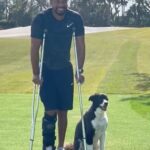 Tiger Woods Instagram - My course is coming along faster than I am 😃. But it’s nice to have a faithful rehab partner, man’s best friend.