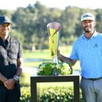 Tiger Woods Instagram - Congrats to @max.homa on an amazing playoff finish and for making LA proud. Thank you to @genesis_usa and everyone who has supported @tgrfound this year. Riv is a very special place and we already can’t wait to be back. The Genesis Invitational