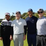 Tiger Woods Instagram - What a great morning in the Pro Am at @thegenesisinv spending time with @condoleezzarice and Euisun Chung @genesis_usa. Thank you for supporting our event. The Genesis Invitational