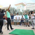 Tiger Woods Instagram - Thank you to @brysondechambeau, @jordanspieth, @gary.woodland, @henrikstenson and @jonrahm for coming out to the #HeroShot, and to @heromotocorplimited for making all of this possible. Does this count as 83? Baha Mar