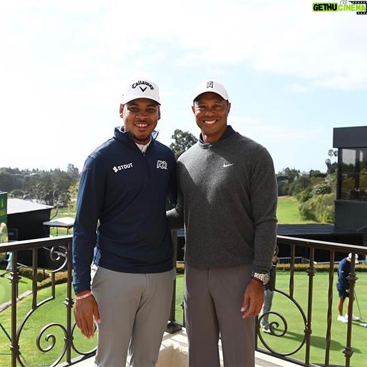 Tiger Woods Instagram - Great to meet Marcus and Jack. My start at Riv in ‘92 helped me on my path and I hope you take away learnings from the week. Play well.