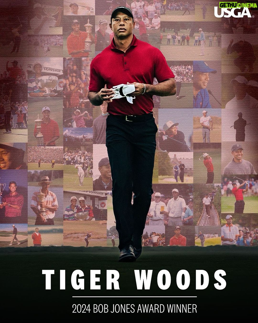 Tiger Woods Instagram - Nine-time USGA champion. 2024 Bob Jones Award winner.