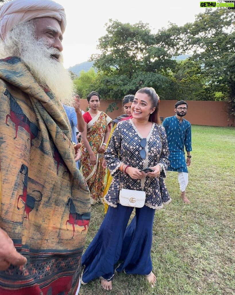 Tina Datta Instagram - His Grace ! . . . An unparalleled experience everytime i meet @sadhguru and go back to the ashram @isha.foundation .. words fall short to explain the bliss and magic I experience there.. You’ve to be a part to feel it.. Everything feels soo complete, surreal, pure , magic,. It’s my safe haven.. His presence itself will change soo many things in your life.. thank you @sadhguru for everything.. Can’t wait to go back again… . . #bliss #sadhguru #ishafoundation #surrender Isha Yoga Centre, Coimbatore