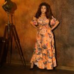 Tina Datta Instagram - A little orange, a little hues 🧡 it’s the weekend, so there can’t be any blues🥳 It’s fun playing the enchanting game of lights and shadows, where darkness embraces illumination, where every moment unveils a captivating dance of contrasts, casting a spell of intrigue and mystique✨ . . #lookbook #fashion #style #instadaily #instagood #TinaKaStyle #tinadatta