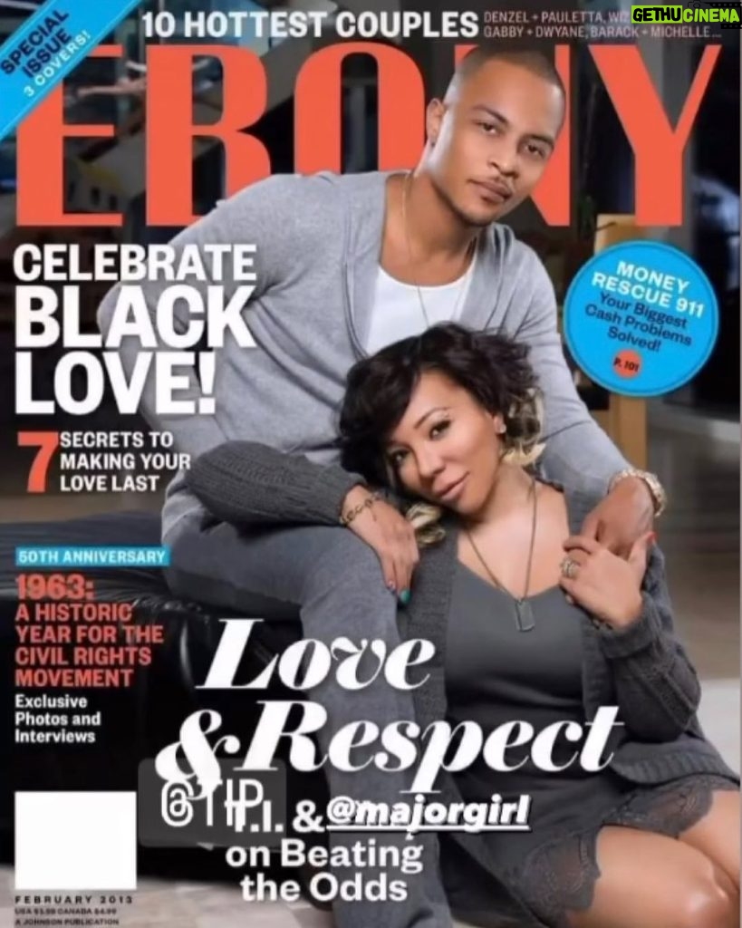 Tiny Harris Instagram - Taking it back… One for the books…Ti & Tiny Against All Odds…True Love Story… #RealLove #Solid #TiNTiny #EbonyMagazine #22yearsNCounting 🙏🏽😍💞💘
