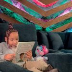Tiny Harris Instagram - Bedtime stories with @heiressdharris 🛌😴 What better book to start with than my friend @monyettashaw book “Chronicles of Nice Guy Maso” support our sister & black authors!!! Stay tune for more Bedtime stories with Heiress Harris and Tammy 💜🧸📖💤 #HeiressDoesItAll #BedTimeStories #BuildABear #FamilyHustle #MyBabyCanRead