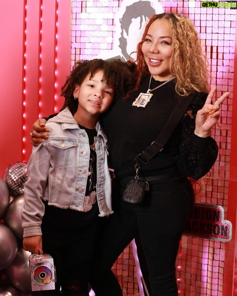 Tiny Harris Instagram - Had to drop in for @reign_beaux Michael Jackson party!! How special is that a 6 yr old loves the King of Pop! We are always last min. So we had to go with the nxt best thing Janet Jackson.. #PleasurePrincipleJanet lol #ReignTurned6 #MJParty