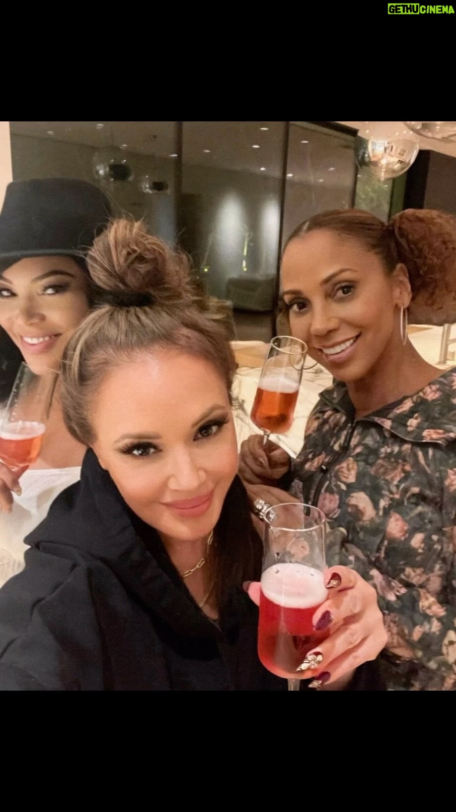 Tisha Campbell Instagram - About last night… @leahremini and @hollyrpeete friendship is real, honest and engaging, laughter and support. Oh and of course champagne to celebrate one another. I love these ladies so much.