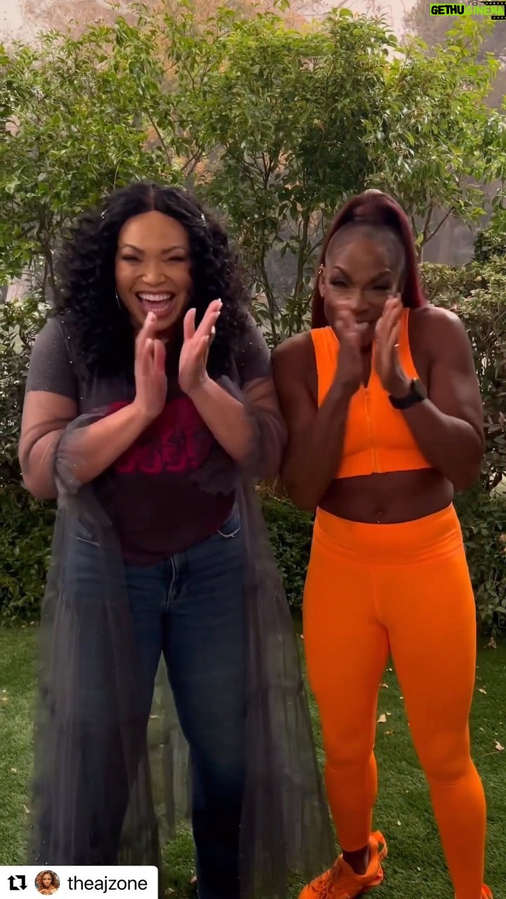 Tisha Campbell Instagram - My girl @theajzone We haven’t filmed together since House Party… can you believe that?!!!! #actyourage coming in the spring