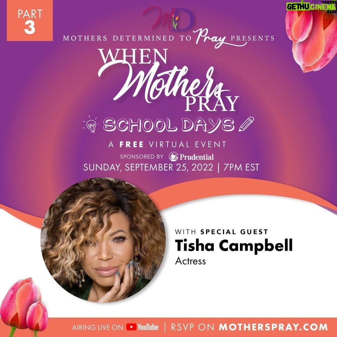 Tisha Campbell Instagram - Please jon us for the podcast #whenmothersprayThis SUNDAY SEPT 25