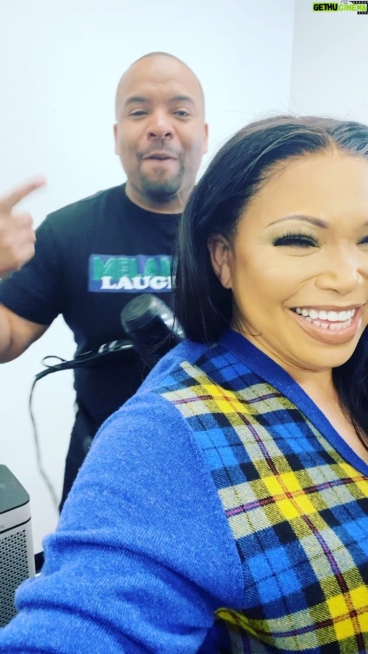 Tisha Campbell - 28.6K Likes - Behind the scenes of the #martinshowreunion my boy @imawinner is helping @nikkrokkshair with this hair while he’s thinks he’s serenading me.