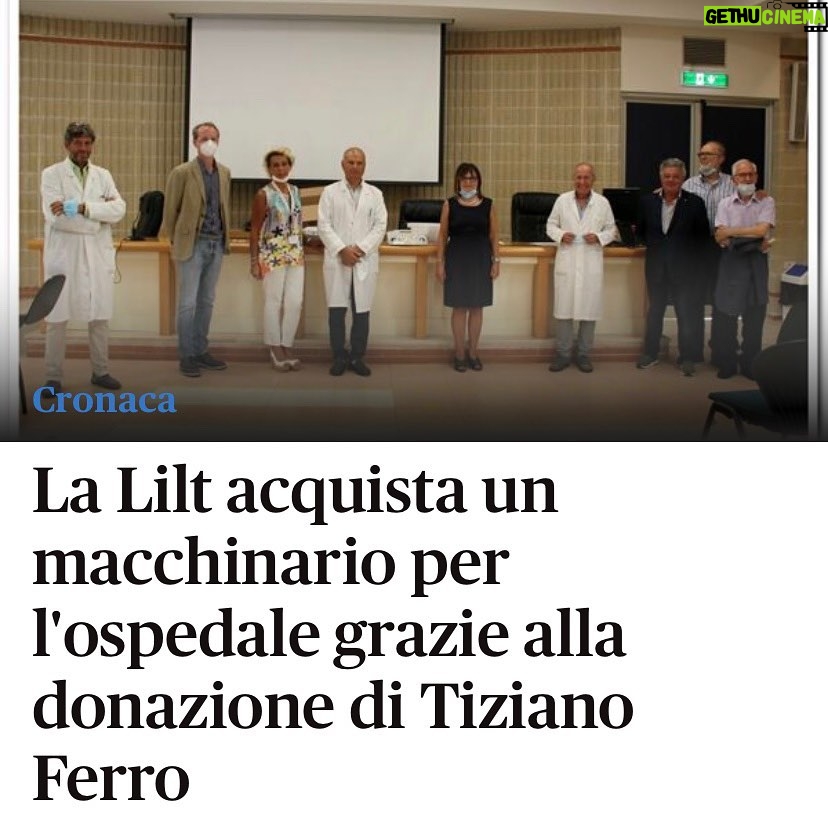 Tiziano Ferro Instagram - Non ho meriti, ma posso alzare un po’ la voce. E lo faccio oggi per ricordarvi anche di questi eroi. Perché loro sì che cambiano il mondo. @liltnazionale — I have ZERO merit, but I can raise my voice. And I’m doing this today to remind you that people like this are making the world a better place. True heroes. @liltnazionale — No tengo algún mérito pero se como levantar mi voz. Y lo hago hoy para recordarles que existen personas como estas. Que verdaderamente transforman el mundo en un lugar mejor. @liltnazionale 𝘧𝘰𝘯𝘵𝘦: www.latinatoday.it Ospedale Santa Maria Goretti Latina
