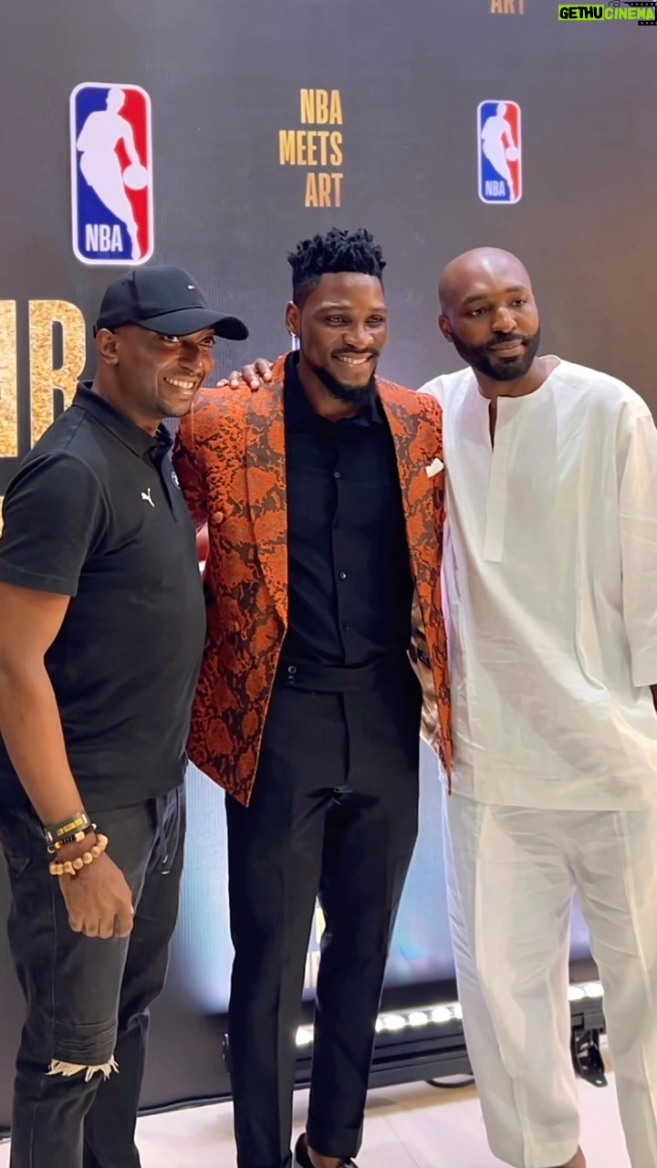 Tobi Bakre Instagram - The best events. The best get togethers with @nbanigeria with a PROPER touch of ART. Don’t miss out on being part of the FAM! Had fun with my @NBAnigeria family at the 2023 #NBAmeetsArt. Passing/Building/Victory. Signup for your NBA ID www.NBA.com/ID for real-time updates on all things NBA @nbanigeria