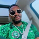 Tobi Bakre Instagram - Flags Up! Super Eagles do this one! Brought the TB by @bozjewelry out for sure. AFCON2024! We Dey here!!!!! Who Dey Zu!!!! Na @betkingng instant withdrawals go hear am 😅
