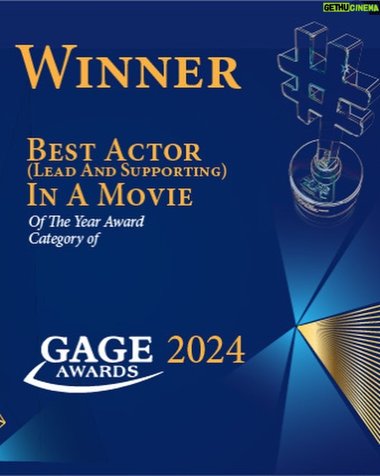 Tobi Bakre Instagram - Best Actor Gage Awards! 1 more for Gangs of Lagos! Thank you God! Big thanks for my Fam and Friends! The GOL team! Couldn’t have happened without you! Cast and Crew God bless you! Let’s keep winning ey!!! @drik.co on the merch!
