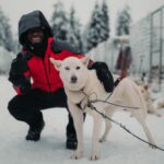 Tobi Brown Instagram - Merry Christmas from me and my darg🎅🏿🦮 Finland / Lapland