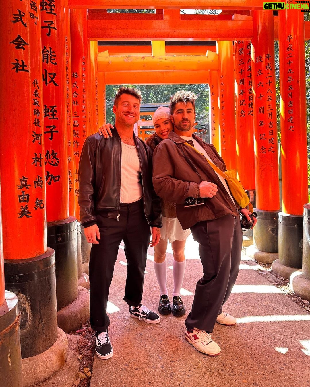 Todd Smith Instagram - KYOTO DAY 1. we hiked to the top of the Fushimi Inari Shrine, which was the gateway from the reality to the spiritual world! we also logged about 25k steps and had some ice cream along the way, todBLESS! Fushimi Inari-taisha