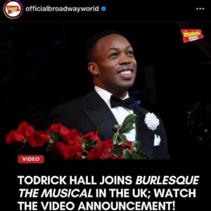 Todrick Hall Instagram - Thanks for all the love on the BIG news! I cannot believe that I’m starring in the new Burlesque, the musical opening this summer in the Uk! I’ve been blessed to be a replacement in 5 Broadway musicals and 1 west end show, but this is my first time originating a role and to make things even more special I am composing new music for the show! It’s very rare that a writer gets to sing a song they wrote in a theatrical setting, so I’m just over the moon and so proud of the new music I’ve written…they’re honestly bops! To be working with the iconic @xtina , the force that is @jessfolley and the fabulous @stevenantin is just an absolute dream come true. “Brits get your tix, Toddy’s coming to the UK!” Tickets are selling like Bey and Tswift are doing a joined concert…so you know what to do!