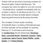 Todrick Hall Instagram - Thank you @playbill and thank you for all the love! Tonight the first album drops at midnight! “Cinderella Rock” featuring @cynthiaerivo @mrcheyennejackson @jadenovah @nicolescherzinger @jordinsparks @taylizlou @laurabellbundy @adampascal @teresadianestanley