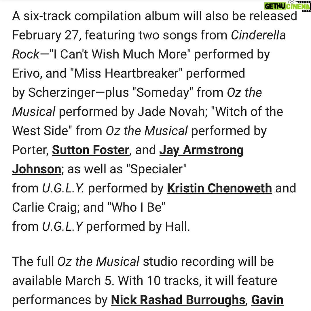 Todrick Hall Instagram - Thank you @playbill and thank you for all the love! Tonight the first album drops at midnight! “Cinderella Rock” featuring @cynthiaerivo @mrcheyennejackson @jadenovah @nicolescherzinger @jordinsparks @taylizlou @laurabellbundy @adampascal @teresadianestanley