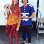 Tom Cavanagh Instagram - So today my friend @grantgust (from @tomandgrantshort -the short-film-we-shot-that-is-available-at-Tomandgrant.com-and- @vimeo -just-click-the-link-in-my-bio-above and he also plays a character on The Flash) shows up on set and gives me a fresh @nygiants jersey right out of the blue (get it - the Blue? get it?) We are both big Giants fans, me living in nyc and him having good taste; we often hear from folk that we dress alike- I suspect they’re attempting to insult us but it’s hard to care when you show up to shoot and your friend and crazy talented scene partner gives you something wonderful that you never asked him for but just like that it’s yours, right out of the blue. Get it? The Blue. #NYGiants @cwtheflash #Jints #theFlash #tomandgrant Note: in the photo above Grant is the one in the middle.