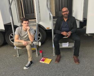 Tom Cavanagh Instagram - These guys are just cool. @grantgust #jesseLmartin Hangin' at the trailers. #TheFlash