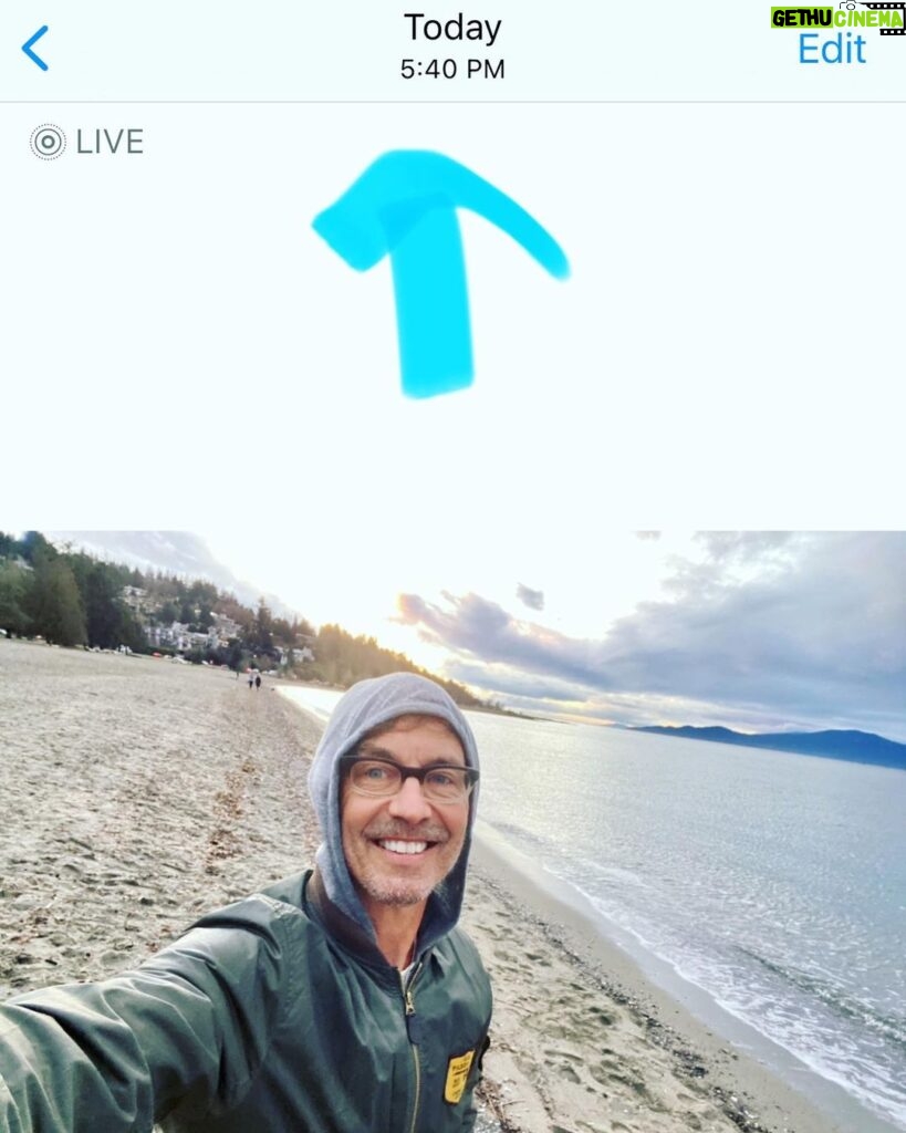 Tom Cavanagh Instagram - Both are “Today”: world magic 🌍 Morning surf at #Freshwater beach in Australia 🇦🇺 💙, afternoon hang at #Locarno beach in #Vancouver, Canada 🇨🇦 as head to 🎥 on #TheFlash 💛⚡️ #Today 🌍