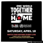 Tom Cavanagh Instagram – #repost @bridgetmoynahan
・・・
Great stuff • One World: Together At Home.  Uniting the world to celebrate and support COVID-19 frontline workers. Join us for inspiring and heartwarming stories from the frontlines of the Covid-19 Response. Appearances curated by Lady Gaga and hosted by Jimmy Fallon, Jimmy Kimmel, and Stephen Colbert.

How to watch on April 18:
2-8 p.m. ET streaming 
8-10 p.m. ET broadcast on TV and radio

2 p.m. to 8 p.m. ET 
Streaming: Alibaba, Amazon Prime Video, Apple, Facebook, Instagram, Joox, LiveXLive, Roku, Tencent, Tencent Music Entertainment Group, TIDAL, TuneIn, Twitch, Twitter, Yahoo, and YouTube. 
Appearances by: Adam Lambert, Andra Day, Angèle, Anitta, Annie Lennox, Becky G, Becky Lynch, Ben Platt, Billy Ray Cyrus, Black Coffee, Braun Strowman, Bridget Moynahan, Cassper Nyovest, Charlie Puth, Christine and the Queens, Common, Connie Britton, Danai Gurira, David Beckham, Delta Goodrem, Don Cheadle, Eason Chan, Ellie Goulding, Erin Richards, FINNEAS, Heidi Klum, Hozier, Hussain Al Jassmi, Jack Black, Jacky Cheung, Jack Johnson, Jameela Jamil, Jason Segel, Jennifer Hudson, Jess Glynne, Jessie J, Jessie Reyez, John Legend, Juanes, Kesha, Lady Antebellum, Lang Lang, Leslie Odom Jr., Lewis Hamilton, Liam Payne, Lili Reinhart, Lilly Singh, Lindsey Vonn, Lisa Mishra, Lola Lennox, Luis Fonsi, Maren Morris, Matt Bomer, Megan Rapinoe, Michael Bublé, Milky Chance, Natti Natasha, Niall Horan, Nomzamo Mbatha, P.K. Subban, Picture This, Pierce Brosnan, Rita Ora, Samuel L Jackson, Sarah Jessica Parker, Sasha Banks, Sebastián Yatra, Sheryl Crow, Sho Madjozi, SOFI TUKKER, SuperM, The Killers, Tim Gunn, Vishal Mishra, Xavier Woods and Zucchero

8 p.m. ET to 10 p.m. ET
Curated by Lady Gaga, and hosted by Jimmy Fallon, Jimmy Kimmel, and Stephen Colbert
Broadcasters: ABC, NBC, ViacomCBS Networks, iHeart, Bell Media (Canada), BBC One (UK), and more international broadcasters including: AXS TV, beIN Media Group, IMDb, MultiChoice Group and RTE.
Appearances by: Alicia Keys, Amy Poehler, Andrea Bocelli, Awkwafina, Billie Eilish, Billie Joe Armstrong of Green Day, Camila Cabello, Celine Dion, Chris Martin, David & Victoria Beckham, Edd
@hughcevans