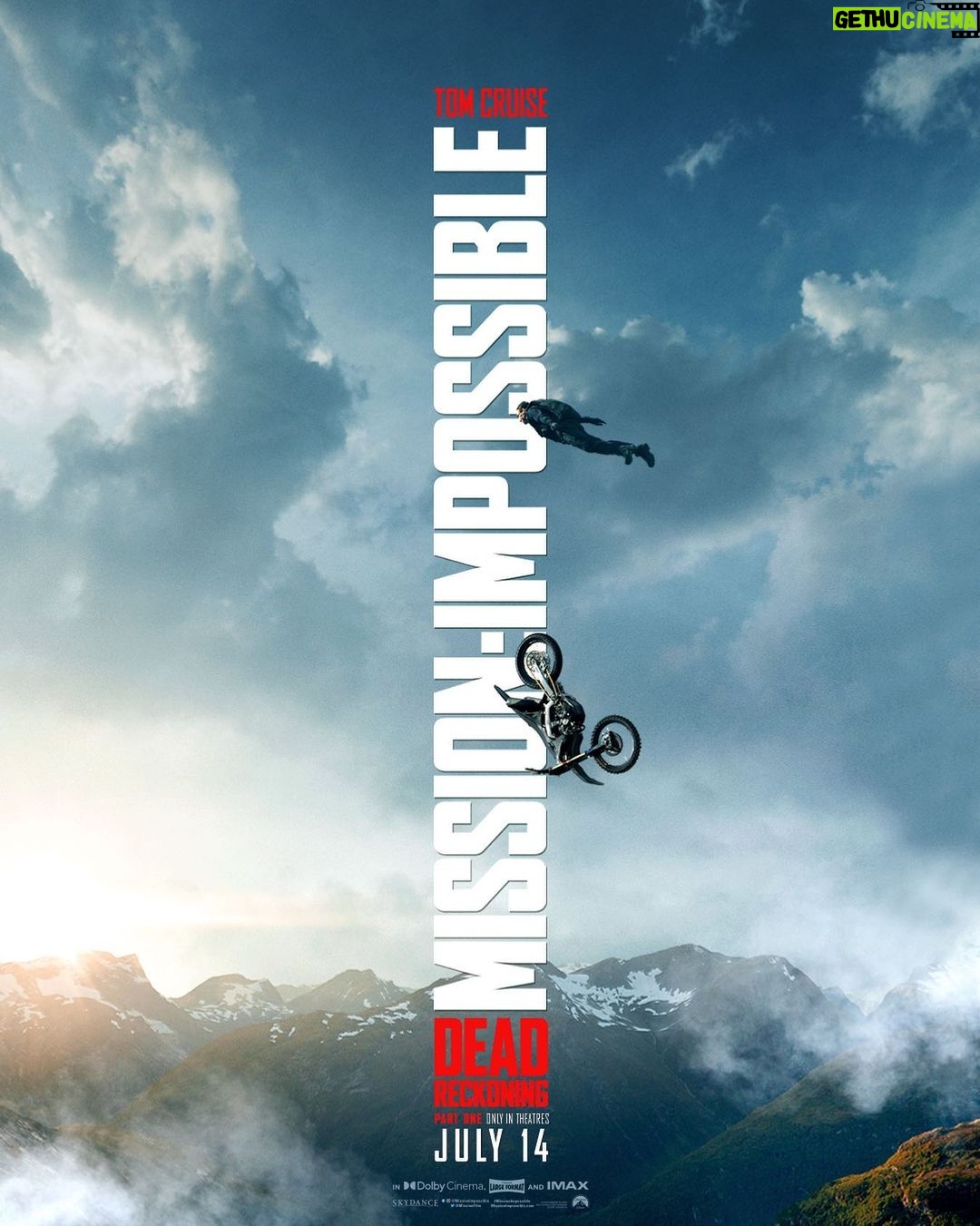 Tom Cruise - 797K Likes - Here’s the official poster for #MissionImpossible - Dead Reckoning Part One starring @TomCruise. Only in theatres July 12, 2023.