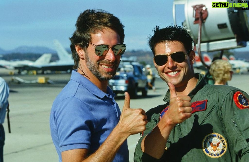 Tom Cruise Instagram - I couldn’t ask for a better wingman than @jerrybruckheimer. #TopGunDay