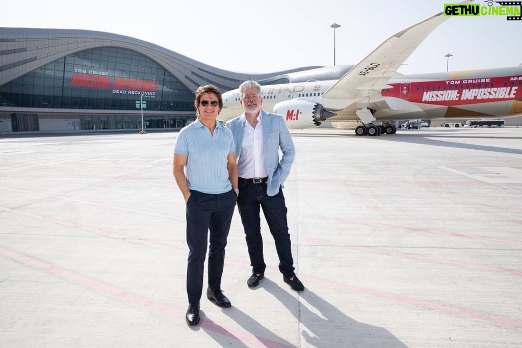Tom Cruise Instagram - Thank you to the people of Abu Dhabi for such a warm welcome and for supporting our movie. It was such an honor to film in your beautiful country and bring your new airport to life!