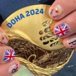 Tom Daley Instagram - COMPETITION NAILS! 💅🏼🥇🇬🇧 • • R for Robbie and P for Phoenix to keep them close when I compete ❤️ • • Thank you @rimmellondonuki and @stephie_nails