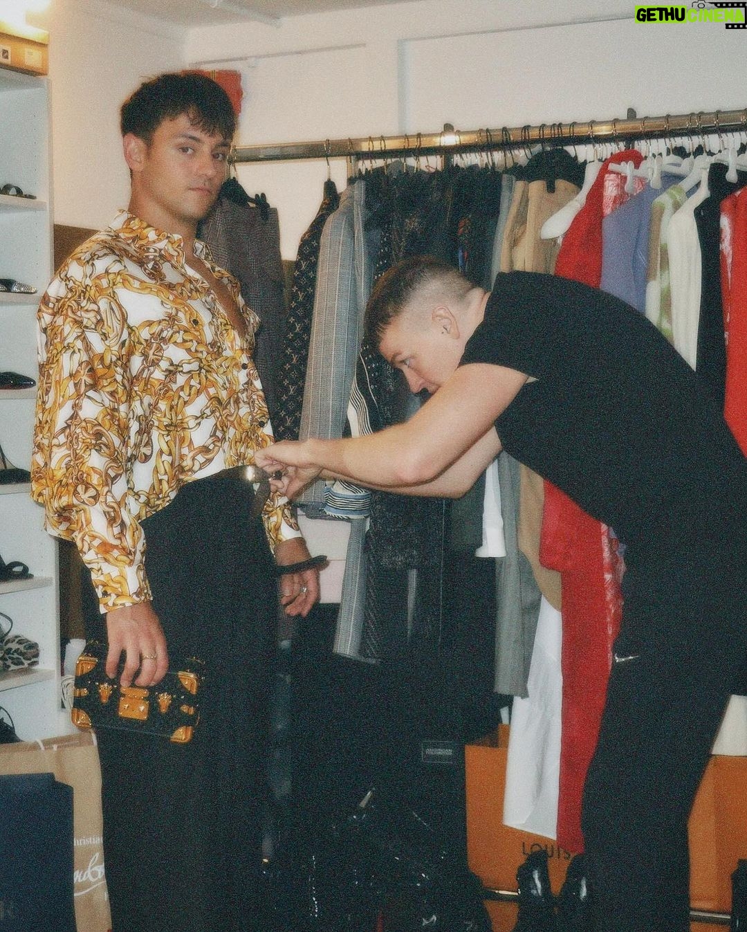 Tom Daley Instagram - Finding the fit! 😏 • • @jamesyardley @fendi @stellamccartney @louisvuitton