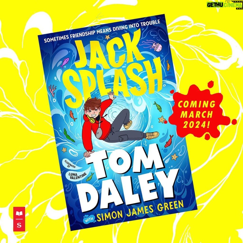 Tom Daley Instagram - Meet.. Jack Splash! 💦 🐳🐙 Thrilled to reveal my first ever children’s book! Love reading to Robbie and Phoenix so being able to put this book on the shelves feels pretty extra special!! It’s about not giving up, staying positive and working together.. things I’ve learnt from diving, competing, parenting and life along the way.. a big shout out to the brilliant children’s book author @simonjamesgreen who’s helped me so much in bringing Jack to life. He’ll be published by @Scholastic_UK in March 2024. #JackSplash