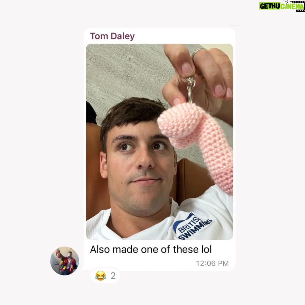 Tom Daley Instagram - The things I send 😂... head to the link in stories to have a go making these crotchy crochets! 👀