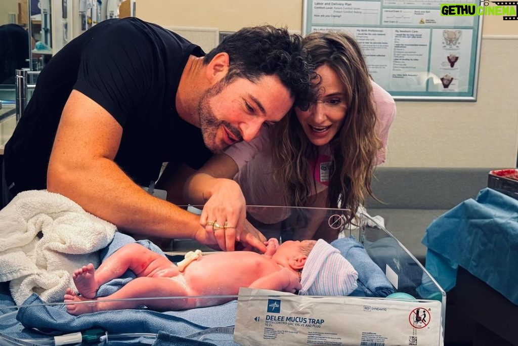 Tom Ellis Instagram - Our daughter Dolly Ellis-Oppenheimer was born on November 8th and within five hours of being alive, she single-handedly ended the SAG strike. We love her. Huge thank you to our amazing surrogate 💕