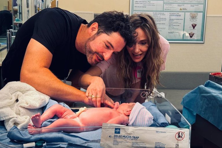 Tom Ellis Instagram - Our daughter Dolly Ellis-Oppenheimer was born on November 8th and within five hours of being alive, she single-handedly ended the SAG strike. We love her. Huge thank you to our amazing surrogate 💕