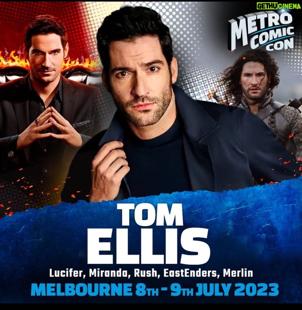 Tom Ellis Instagram - I'm excited to meet my Australian fans at Metro Comic Con in Melbourne on 8th and 9th of July!!!You can get tickets now at www.metrocomiccon.com.au