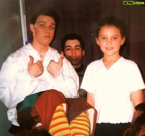 Tom Ellis Instagram - Taking it right back to where it all began! Me and James Mcavoy (and unknown fan!) back stage in Beauty and the Beast at the Adam smith Theatre in Kirkaldy, fife in 1999/2000 ….my first ever professional job whilst I was in my final year of RSAMD Drama school. #flashbackfriday #fbf
