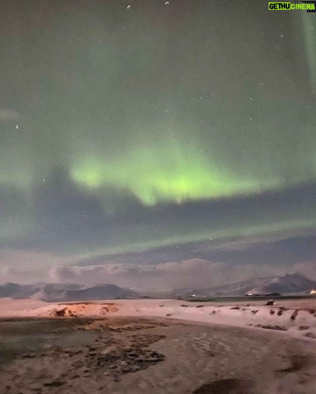 Tom Ellis - 781.3K Likes - #tbt to shooting in Iceland a month ago. I’ve wanted to see the Northern Lights my whole life and was not disappointed. What A Stunning country ❤️🇮🇸