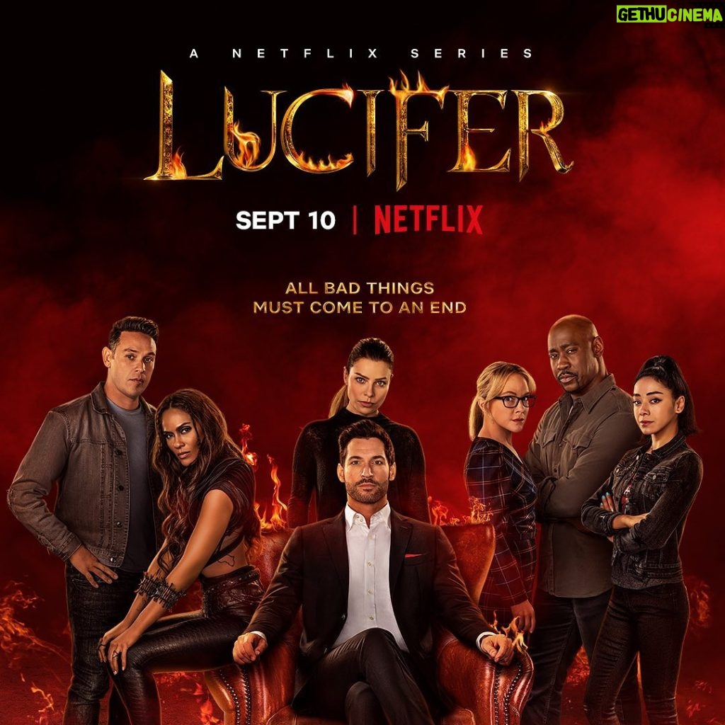 Tom Ellis Instagram - Six epic seasons, one epic conclusion. Lucifer. Final Season. September 10th. Netflix. #netflix #lucifer #season6