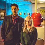Tom Ellis Instagram - Little #bts photo from @joshstyle of myself and the effervescent @rachaelharris shooting a scene for #Luciferseason5B What are we looking at I wonder ?😈