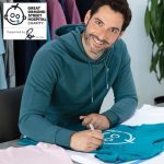 Tom Ellis Instagram - Hello everyone as you know by now on the 1st of May @rupertandbuckley and I are launching an exclusive sustainable clothing range with the aim of raising £100,000 for the amazing @greatormondst. With only 2 weeks to go I wanted to announce that every purchase of the beautiful collection you will be entered to win one of 5 signed products by me. Please Sign up with the link in my Bio to get full details and get 24hr early access to the collection and receive further information about completion. #superhuman #GOSHchildrenscharity