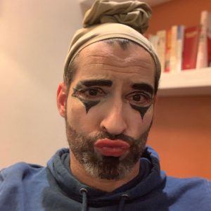 Tom Ellis Instagram - I promised my kids they could do my makeup.  That glitter eye shadow is a bitch to get off😂